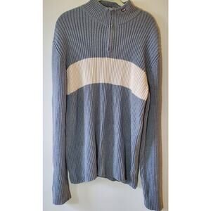 Polo Ralph Lauren Mens Size XL Half Zip Sweater American Flag Cotton Ribbed